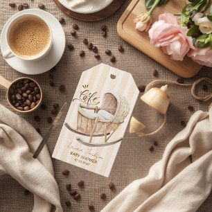 Cafe Bebe Geslachtsonzijdige Elegante Bruine Babyb Cadeaulabel