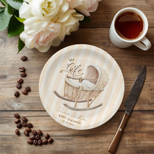 Cafe Bebe Geslachtsonzijdige Elegante Bruine Babyb Papieren Bordje