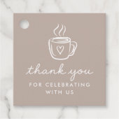 Cafe Bebe Home Coffee Baby Shower Espresso Bedankjes Labels (Voorkant)