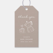Cafe Bebe Home Coffee Baby Shower Espresso Cadeaulabel (Voorkant)