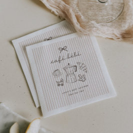 Cafe Bebe Home Coffee Baby Shower Gestreept Servet