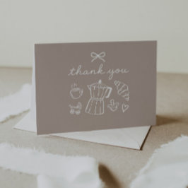 Cafe Bebe Home Coffee Baby Shower Latte Bedankkaart