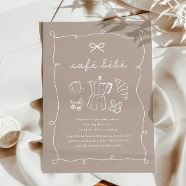 Cafe Bebe Home Coffee Baby Shower Latte Kaart