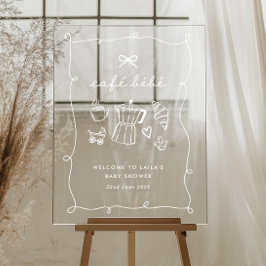 Cafe Bebe Home Coffee Baby Shower Latte Welkom Acryl Bord