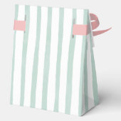 Café Bébé Mint Gestreepte koffie thema Baby shower Bedankdoosjes (Achterkant)