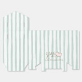 Café Bébé Mint Gestreepte koffie thema Baby shower Bedankdoosjes (Ongevouwen)