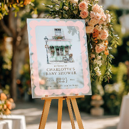 Café Bébé Parijse thema Baby shower Welkom Acryl Bord