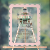 Café Bébé Parijse thema Baby shower Welkom Acryl Bord (Neutraal)