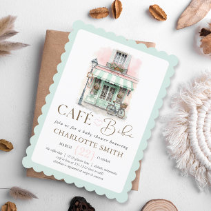 Café Bébé Paris thema baby shower Kaart
