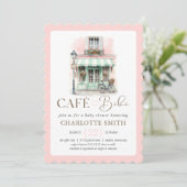 Café Bébé Paris Themaparty Baby Shower Kaart (Staand voorkant)