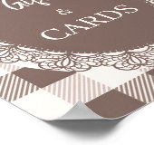 Cafe Bebe Rustic Cadeaus en Kaarten Baby Shower Poster (Hoek)