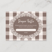 Cafe Bebe Rusticale Baby Shower Luierspel Informatiekaartje (Voorkant)