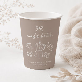 Cafe Bebe Thuis Koffie Baby Shower Papieren Bekers