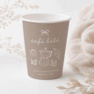 Cafe Bebe Thuis Koffie Baby Shower Papieren Bekers