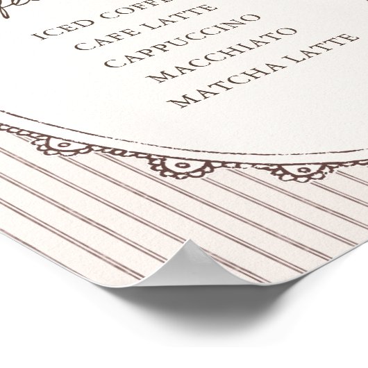 Cafe Bebe Vintage Coffee Bar Poster (Hoek)