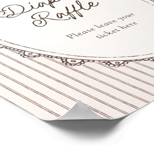 Cafe Bebe Vintage Diaper Raffle Poster (Hoek)