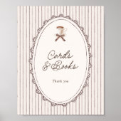 Cafe Bebe Vintage Kaarten en Boeken Poster (Voorkant)