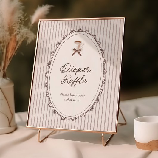 Cafe Bebe Vintage Luier Raffle Poster