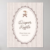 Cafe Bebe Vintage Luier Raffle Poster (Voorkant)