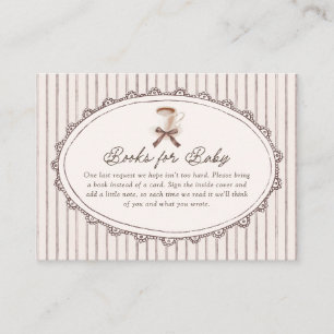 Cafe Bebe Vintage Strepen Boeken voor Baby Informatiekaartje