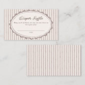 Cafe Bebe Vintage Stripes Diaper Raffle Informatiekaartje (Voorkant / Achterkant)