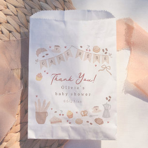Cafe Bebe Watercolor Franse Bakkerij Baby Shower Bedankzakje