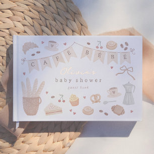 Cafe Bebe Watercolor Illustratie Baby Shower Gastenboek