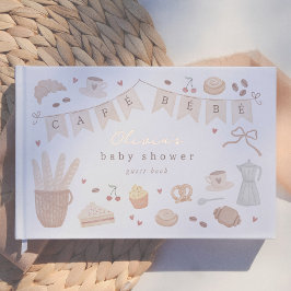 Cafe Bebe Watercolor Illustratie Baby Shower Gastenboek