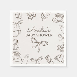 Cafe Bebe Whimsical Boog Baby Shower Servet