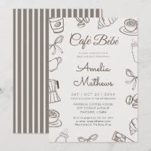 Cafe Bebe Whimsical Coffee & Bow Baby Shower 