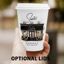 Café Bébé Zwart-wit Baby shower