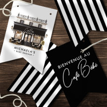 Café Bébé Zwart-wit Baby shower