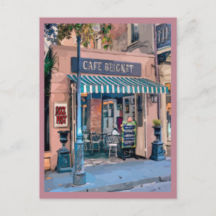 Cafe Beignet Koffiewinkel Franse wijk Briefkaart