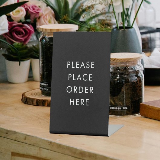 Cafe Bestel hier Teken Reclamebord Met Voetstuk