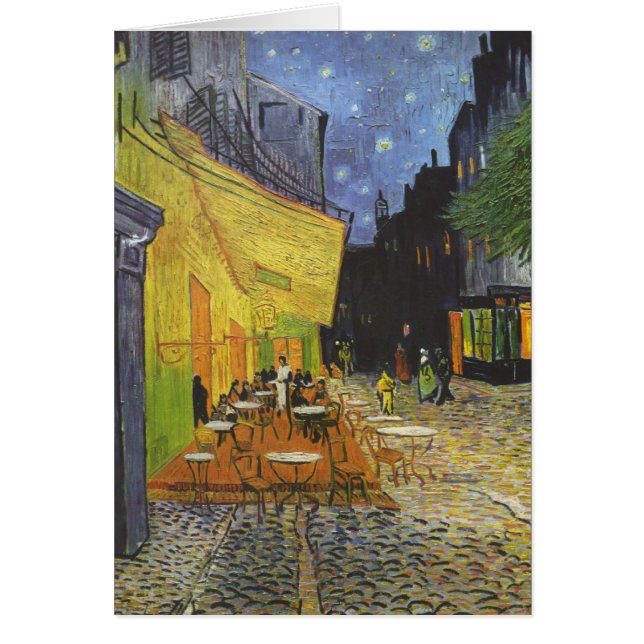 Cafe bij nacht door Vincent Van Gogh (Voorkant)