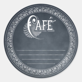  Cafe Blackboard Lined Recept Sticker