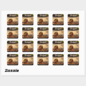 Café Bloodhound Vierkante Sticker (Vel)
