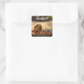 Café Bloodhound Vierkante Sticker (Tas)