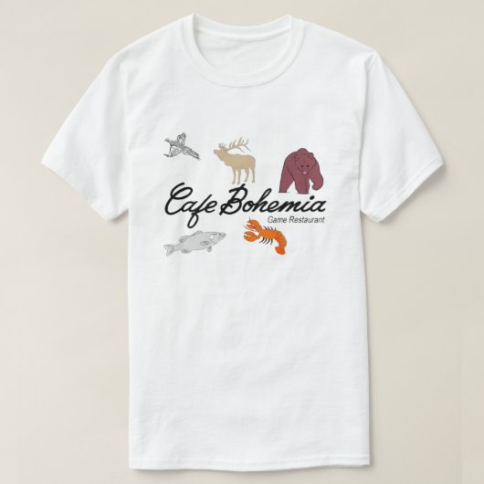 Café Bohemia Game Restaurant, Chicago T-shirt (Design voorkant)
