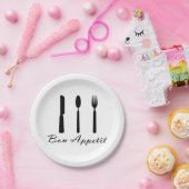 Cafe Bon Appetit Paper Borden Papieren Bordje (Feest)
