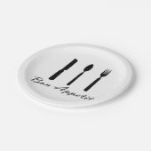 Cafe Bon Appetit Paper Borden Papieren Bordje (Gekanteld)