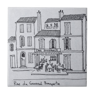 Cafe Bonaparte aan de Rue du General Bonaparte Tegeltje