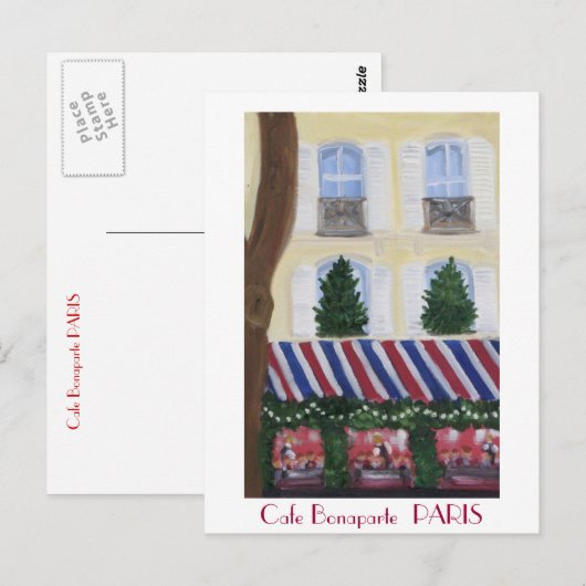 Cafe Bonaparte PARIS Briefkaart (Voorkant / Achterkant)