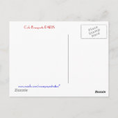 Cafe Bonaparte PARIS Briefkaart (Achterkant)
