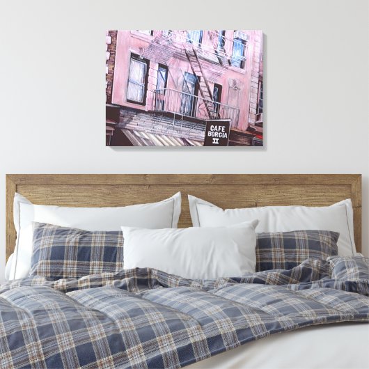 Cafe Borgia Canvas Afdruk (Insitu (Slaapkamer))