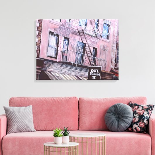 Cafe Borgia Canvas Afdruk (Insitu (Woonkamer))