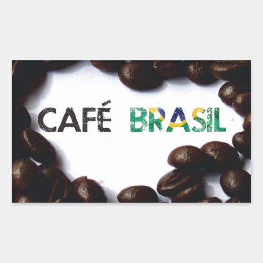 Café Brasil Rechthoekige Sticker (Voorkant)
