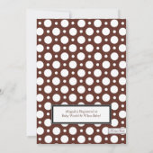 Cafe Brown Assorted Polka Dots Baby shower Kaart (Achterkant)