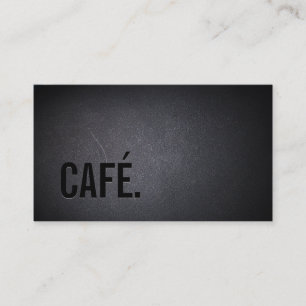 CAFÉ Cafe Elegant Dark Bold Text Modern Visitekaartje