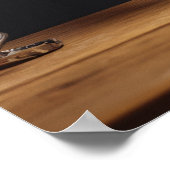 Café Chaos: Franse Bulldog achter de bar Poster (Hoek)